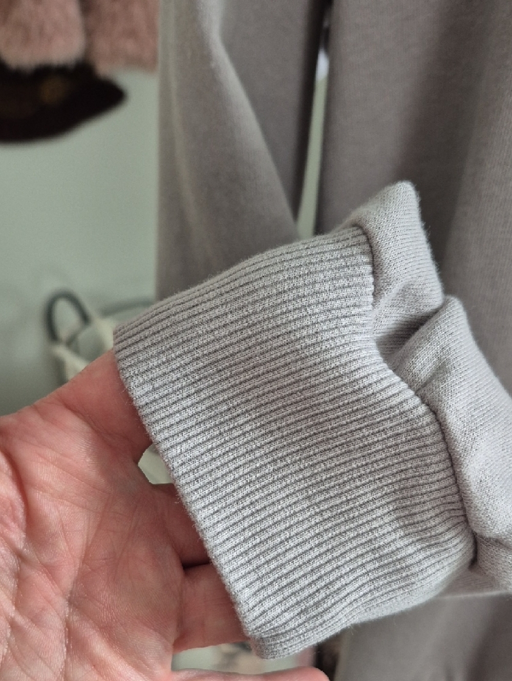 Gray Hooded Woman's Sweater with Character Graphic - Picture 5 of 6